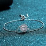 AZ031-S  Handmade mosaic sapphire round and square border platinum 950 bracelet and pendant with morganite gemstones - Image 5