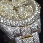 High Quality Gold Head Diamond Inlaid Luxury Watch Men Moissanite Mechanical Watch