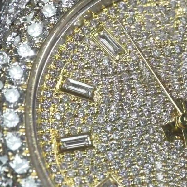 High Quality Gold Head Diamond Inlaid Luxury Watch Men Moissanite Mechanical Watch - Image 6