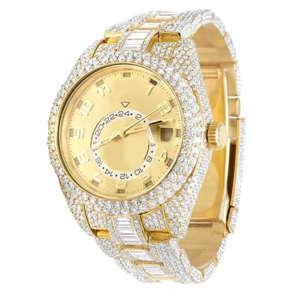 Pass diamond tester custom fashion brand D color VVS iced out moissanite watch