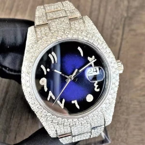 Custom Pass Diamond Tester Moissanite Wrist Watch Fashion Iced Out Luxury Mechanical Antique Watch - Image 2