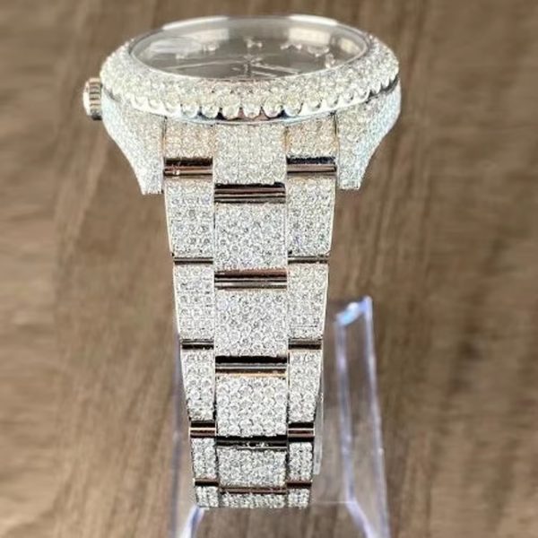 Custom Pass Diamond Tester Moissanite Wrist Watch Fashion Iced Out Luxury Mechanical Antique Watch - Image 4