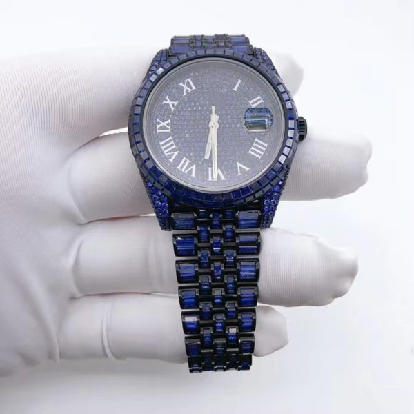 Hip hop Jewelry VVS Moissanite Watch Luxury Jewelry Moissanite Diamond Mechanical Watch - Image 3