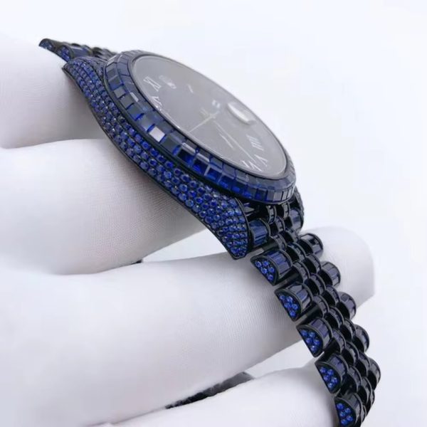 Hip hop Jewelry VVS Moissanite Watch Luxury Jewelry Moissanite Diamond Mechanical Watch - Image 5