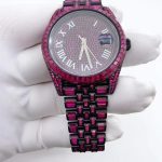 Hip Hop Bling Hollow Out Wristwatch High End Iced Out Moissanite Mechanical Watch - Image 6
