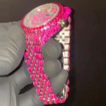 Custom Luxury Bling Moissanite Watch VVS Moissanite Hip Hop Iced Out Stainless Steel Mechanical Watches - Image 4
