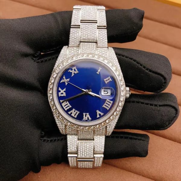 Wholesale Price Iced Out Moissanite Watches Bling Bling Hip Hop Mechanical Watches