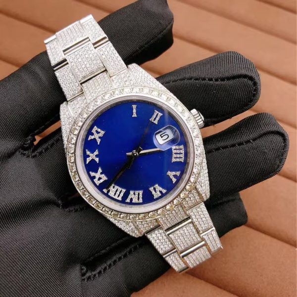 Wholesale Price Iced Out Moissanite Watches Bling Bling Hip Hop Mechanical Watches - Image 3