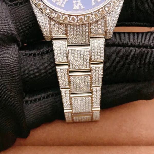 Wholesale Price Iced Out Moissanite Watches Bling Bling Hip Hop Mechanical Watches - Image 4