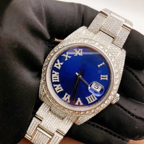 Wholesale Price Iced Out Moissanite Watches Bling Bling Hip Hop Mechanical Watches - Image 5
