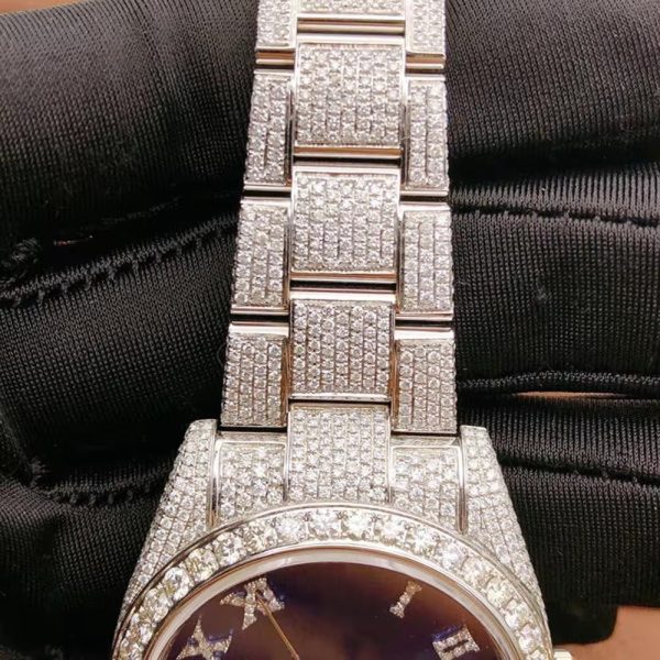Wholesale Price Iced Out Moissanite Watches Bling Bling Hip Hop Mechanical Watches - Image 6