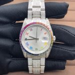 Hip Hop Jewelry Stainless Steel Handmade VVS Moissanite Pass Diamond Tester Iced Out Mechanical Watches