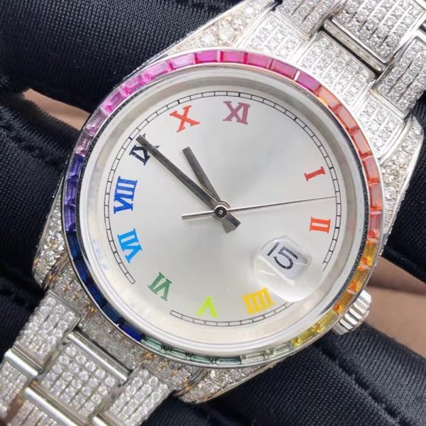Hip Hop Jewelry Stainless Steel Handmade VVS Moissanite Pass Diamond Tester Iced Out Mechanical Watches - Image 2