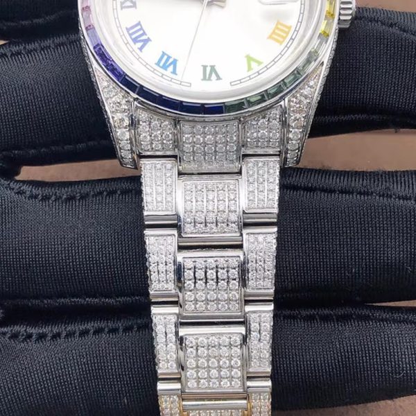 Hip Hop Jewelry Stainless Steel Handmade VVS Moissanite Pass Diamond Tester Iced Out Mechanical Watches - Image 6