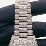 Factory wholesale Luxury Bling VVS Moissanite Iced out Stainless Steel Mechanical Watch - Image 3