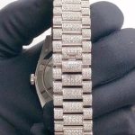 Factory wholesale Luxury Bling VVS Moissanite Iced out Stainless Steel Mechanical Watch - Image 5