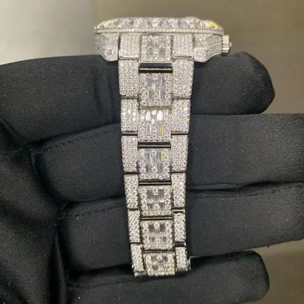 Custom brand VVS moissanite diamond mechanical watch men luxury iced out moissanite watch - Image 5