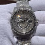 Hip Hop Jewelry Custom Luxury Iced Out VVS Moissanite Diamond Mechanical Watches