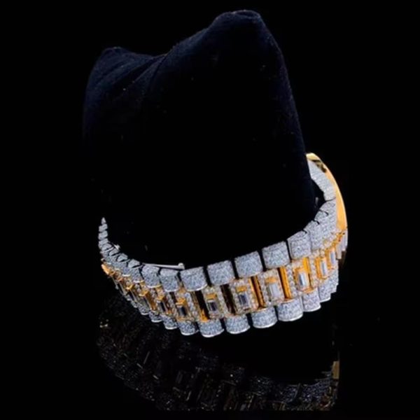 Custom VVS moissanite diamond luxury brand watch hip hop iced out moissanite watch - Image 4