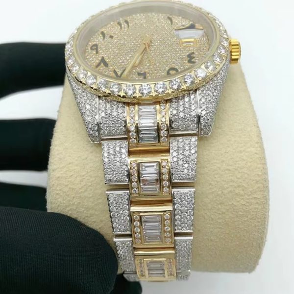 Custom VVS moissanite diamond luxury brand watch hip hop iced out moissanite watch - Image 5