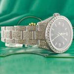 Custom Bling Hip Hop Fully Iced Out Silver Gold Moissanite Diamond Wrist Watches - Image 2