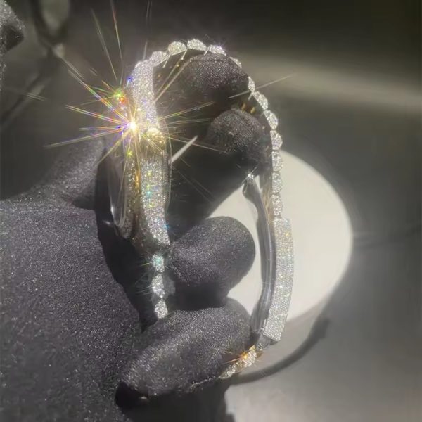 High Quality Hip Hip Men Moissanite Watch Iced Out VVS Moissanite Mechanical Watch - Image 3