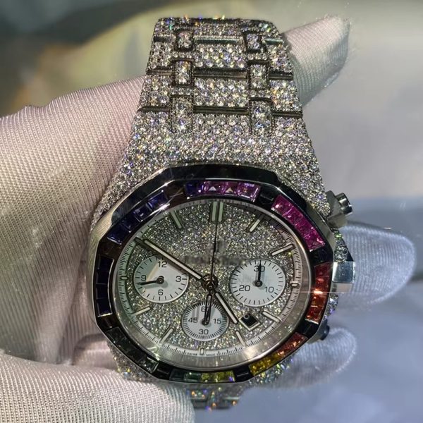 2023 luxury custom automatic transmission VVS D Mosangshi men and women shining mechanical watch designer - Image 3