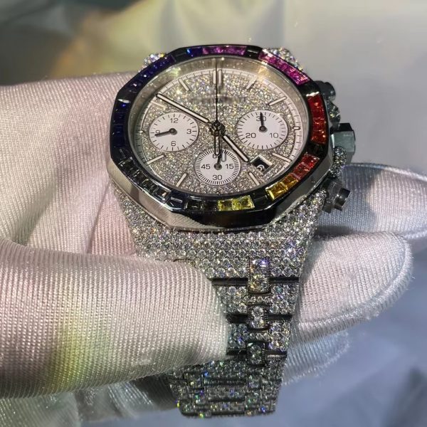 2023 luxury custom automatic transmission VVS D Mosangshi men and women shining mechanical watch designer - Image 2