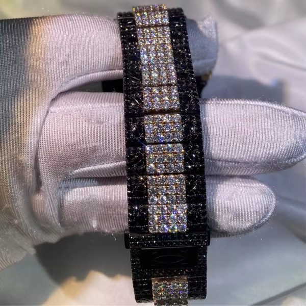 2023 Fashion and luxury custom automatic transmission VVS D Mosanshi full diamond men's exquisite watch designer - Image 6