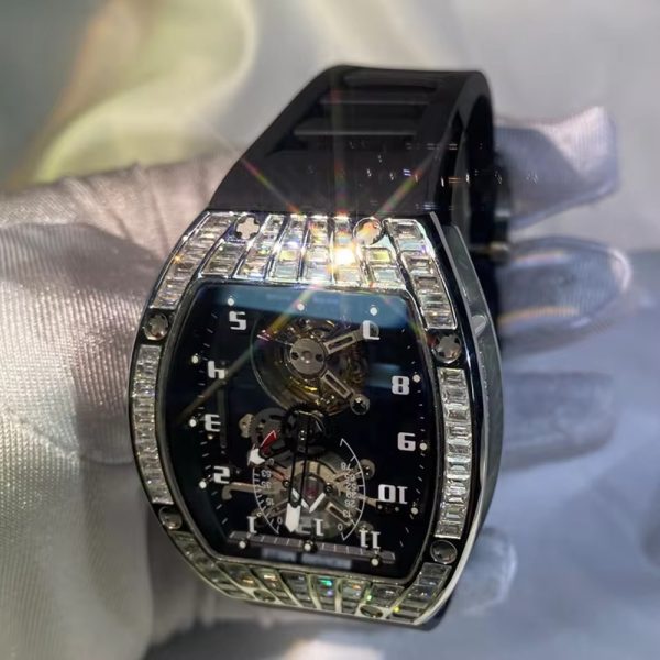 Automatic transmission VVS D Mosan stone full diamond exquisite watch designer for men and women luxury customization in 2023 - Image 2