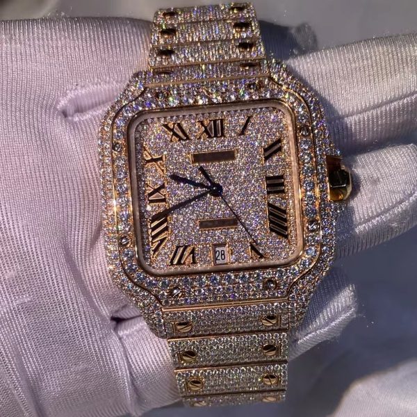 In 2023 fashion designer luxury men and women customized VVS DMoss full diamond classic luxury automatic electronic watch - Image 2