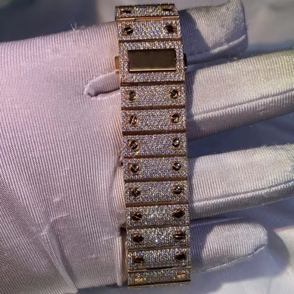 In 2023 fashion designer luxury men and women customized VVS DMoss full diamond classic luxury automatic electronic watch - Image 3