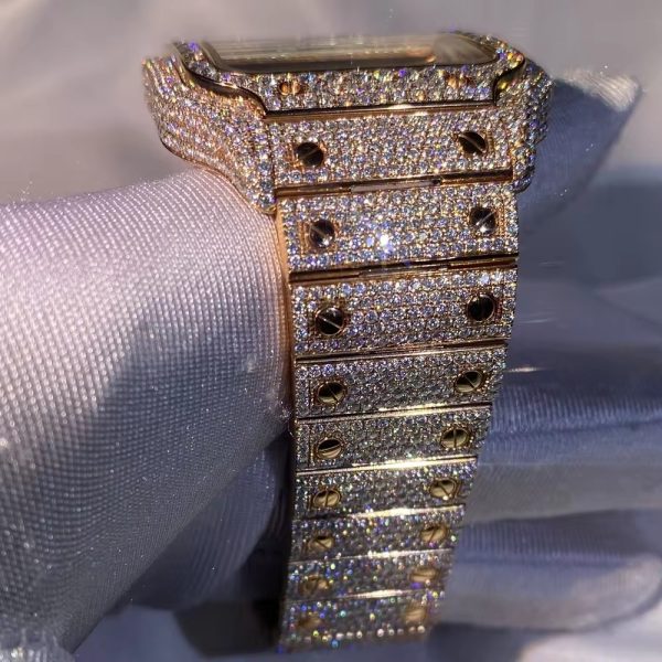 In 2023 fashion designer luxury men and women customized VVS DMoss full diamond classic luxury automatic electronic watch - Image 4