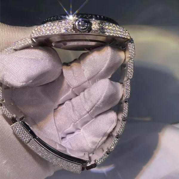 2023 luxury custom automatic mechanical watchVVS D Mosangshi full diamond exquisite watches for men and women designer - Image 5