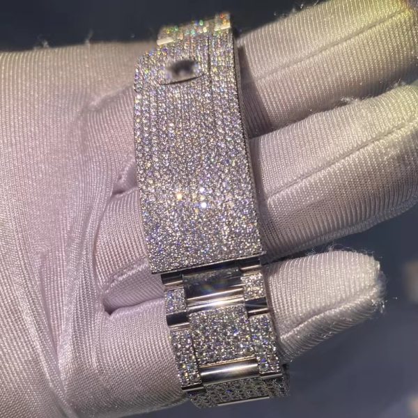 2023 luxury custom automatic mechanical watchVVS D Mosangshi full diamond exquisite watches for men and women designer - Image 6