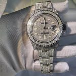 Mosang stone is full of stones, shiny watches for men and women, designer of luxury custom electronic transmission in 2023