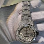 Mosang stone is full of stones, shiny watches for men and women, designer of luxury custom electronic transmission in 2023 - Image 4