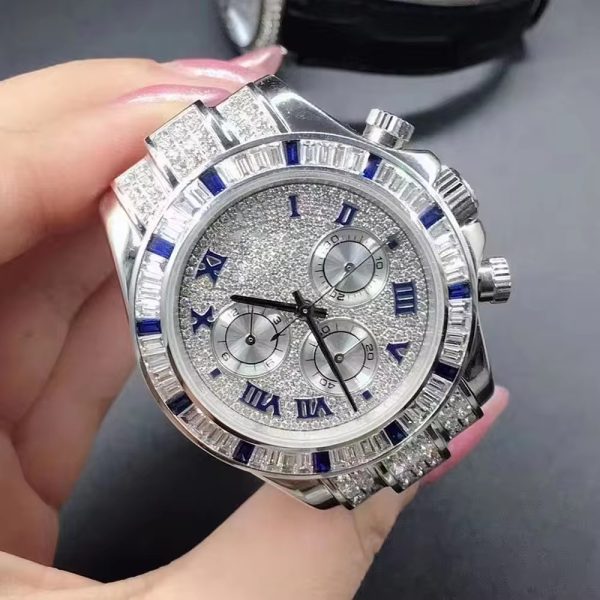 2023 Luxury Custom Automatic Transmission VVS D Moissanite with Diamond Glow Men's and Women's Watch Designer - Image 3