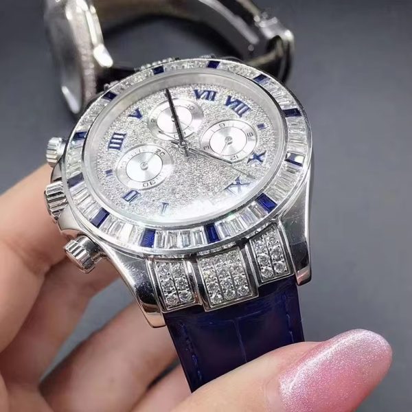 2023 Luxury Custom Automatic Transmission VVS D Moissanite with Diamond Glow Men's and Women's Watch Designer - Image 2