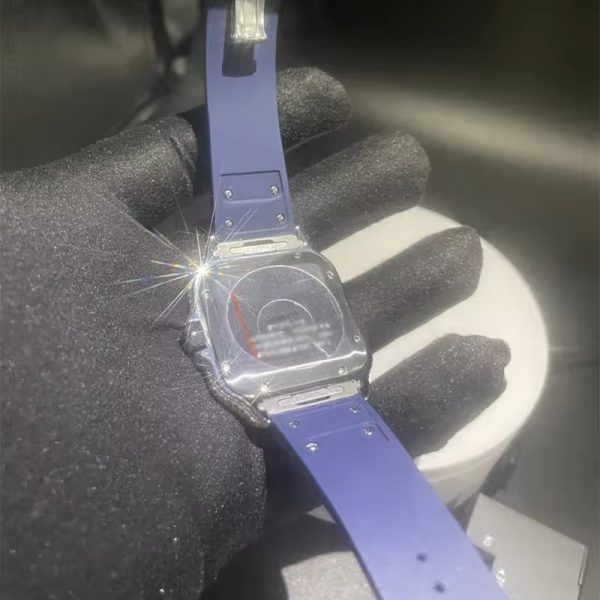 2023 luxury custom automatic VVS D moissanite small diamond sparkling men's watch - Image 5