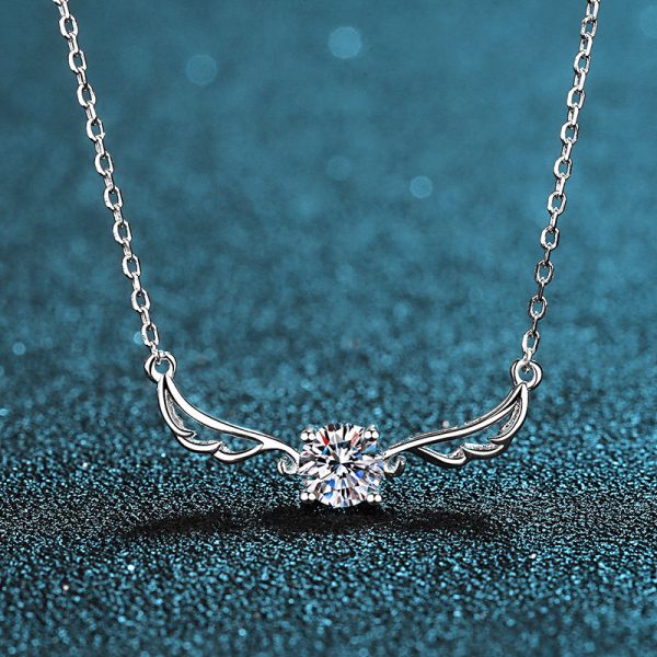 AZ089-X 18K White Gold Platinum PT950 0.5ct Moissanite Pendant Necklaces for Women Jewelry Custom Engraving Option - Image 5