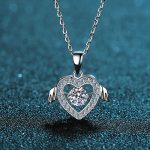 AZ107-X Fashion luxury Trend Classic 0.5ct Advertising Nimble Angle Heart Necklace For Women 925 Silver Party Charm Jewelry - Image 5