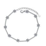 AZ430-S Moissanite Diamond Bracelet Platinum Plating Sterling Silver Ten Stars Charms Bracelet Promise Gift For Women Girls Fine Jewelry