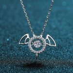 AZ139-X Platinum PT950 18K White Gold 0.3ct Moissanite Necklace Pendant for Women Jewelry High Clarity VVS Moissanite - Image 5
