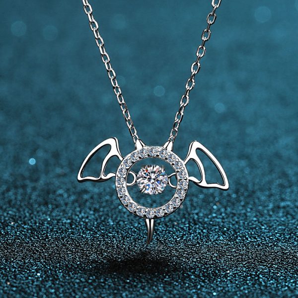 AZ139-X Platinum PT950 18K White Gold 0.3ct Moissanite Necklace Pendant for Women Jewelry High Clarity VVS Moissanite - Image 5