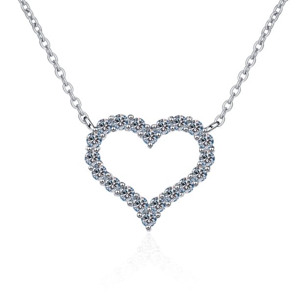 AZ223-X 18K Gold Pt950 Platinum Love-shaped Moissanite Pendant Trendy D Color Moissanite Necklace Women's Pendant