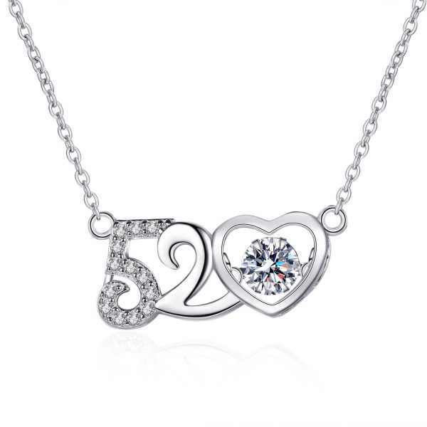 AZ445-X 18K White Gold Platinum PT950 0.5ct Moissanite Pendant Necklaces for Women Signature Twisted Chain Fine Jewelry