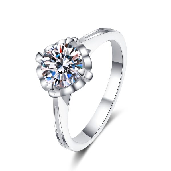 AZ215-J Moissanite  Engagement Ring Open Ring Men and Women Models Pair Ring Classic Six-claw Couple Pair Ring