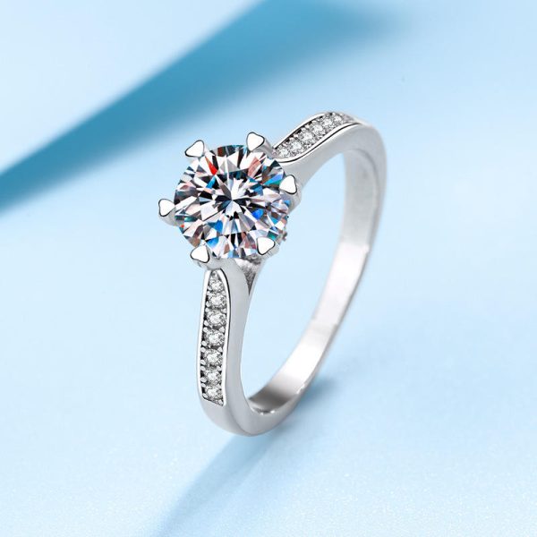 AZ244-J Luxury 18K White Gold Ring for Women Alien Princess Square 1 Carat Four-prong Moissanite Rings Platinum Pt950 Fine Jewelry - Image 6