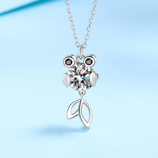 AZ106-X Luxury Platinum Pt950 cute fish Pendant for Women designer Moissanite Diamond Necklace birthday party Fine Jewelry girls Gift - Image 5